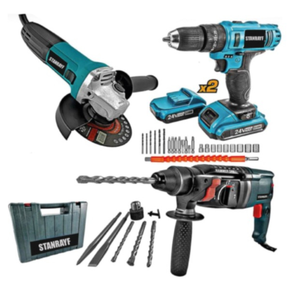 Stanrayf Alman Ultra 3 Lü Set 3800 W Taşlama + 4200 W Kırıcı Delici Hilti + 58 V Setli Şarjlı Matkap 3 Lü Set Tam Professıonel Elektrikli El Aletleri Fiyatı