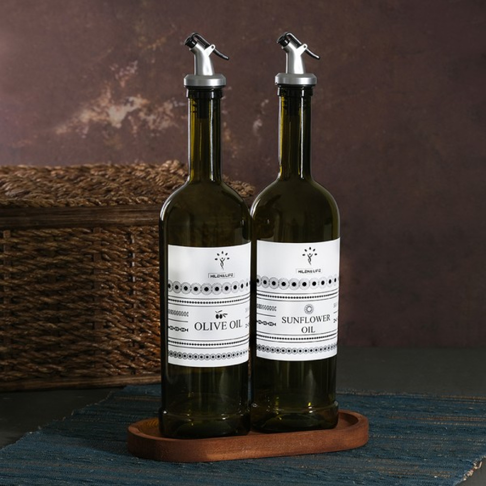 Stantsız Amber 2'li 750 ml Zeytinyağı ve Sıvıyağ Yağdanlık Şişesi Ayçiçekyağı,Yağlık Mutfak Gereçleri Fiyatı