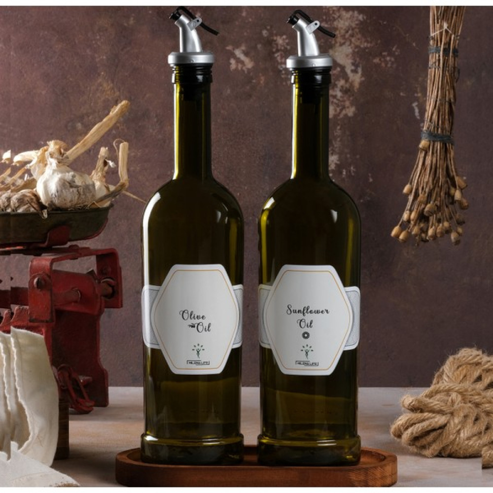 Stantsız Amber 2'li 750 ml Zeytinyağı ve Sıvıyağ Yağdanlık Şişesi Yağlık *Stantsız db Mutfak Gereçleri Fiyatı
