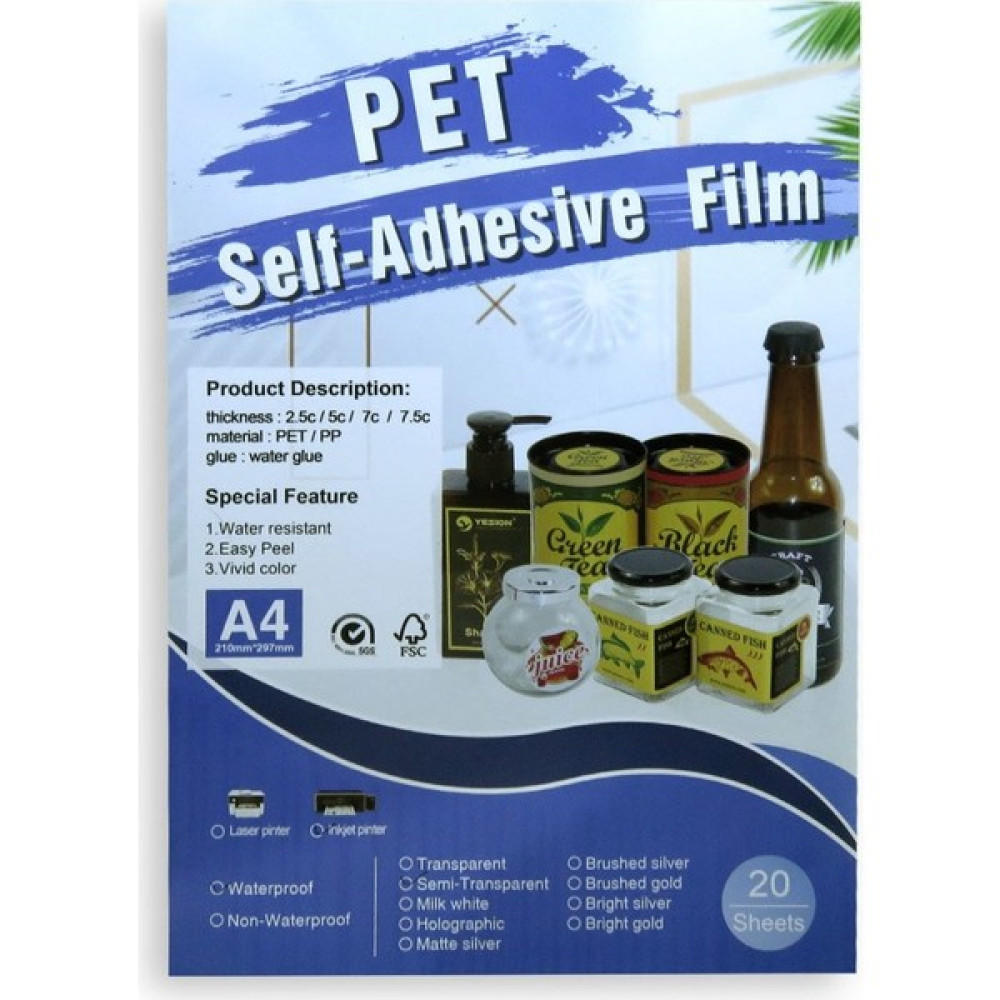 Star Film Starfilm Yarı Şeffaf Film Etiket (Pet) 0,08MM A4 20 Sayfa Fotoğraf Kağıtları & Asetatlar Fiyatı