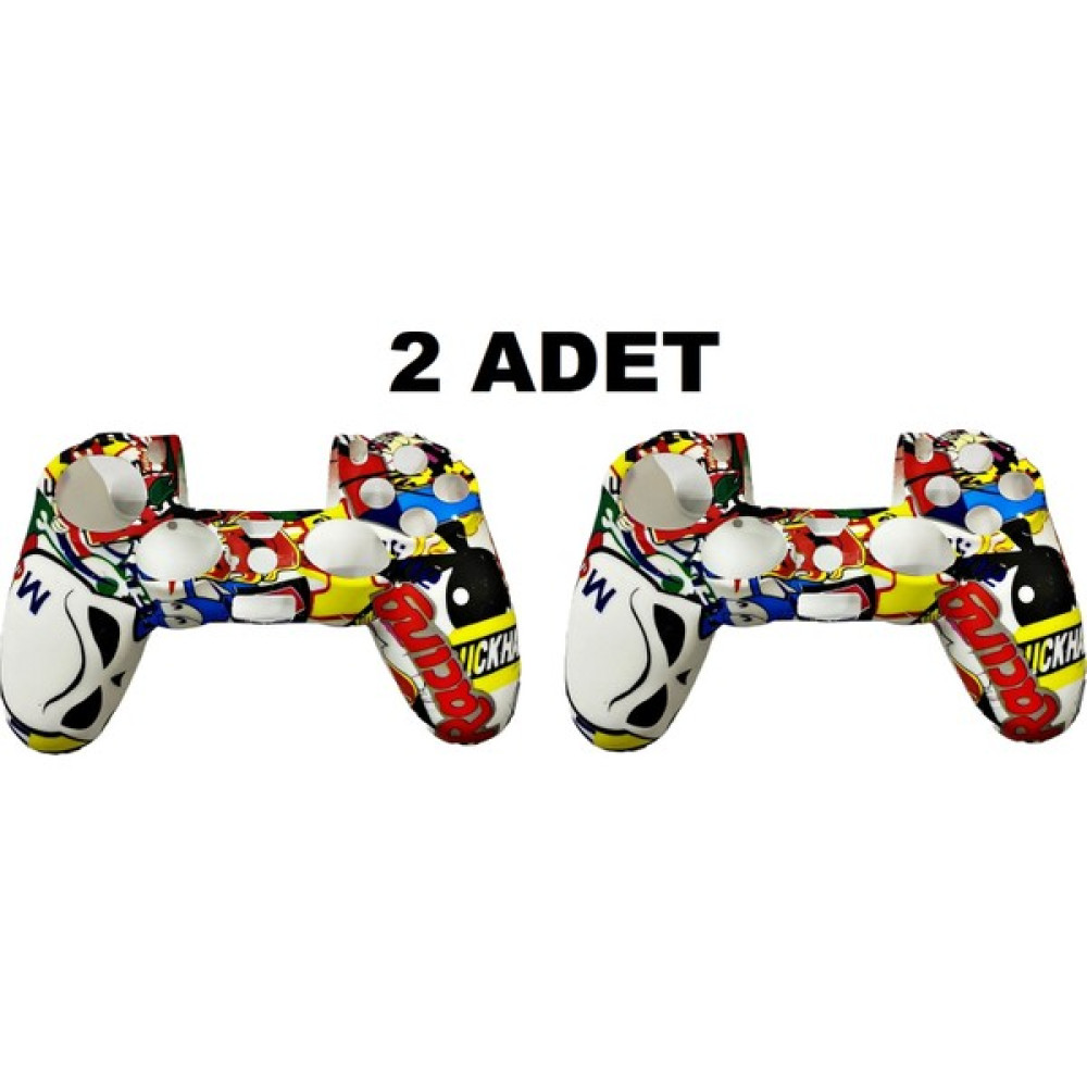 Star Game 2 Adet - Ps4 Dualshock 4 Silikon Kılıf ( Sarı Kırmızı Beyaz ) PlayStation 4 PS4 Oyunları Fiyatı