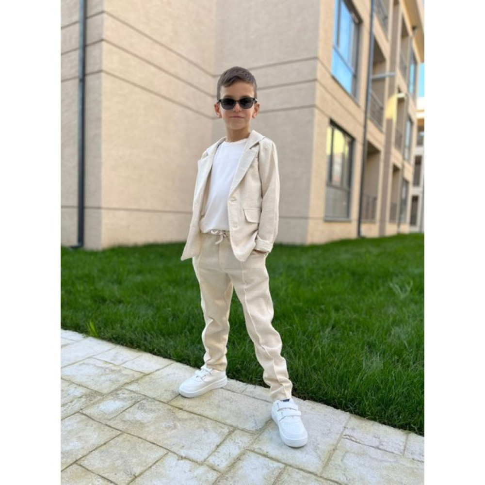 Star Gogo Kids Erkek Çocuk Özel Gün Organik Keten Takım Elbise (3 Parça) Kadın Giyim Fiyatı