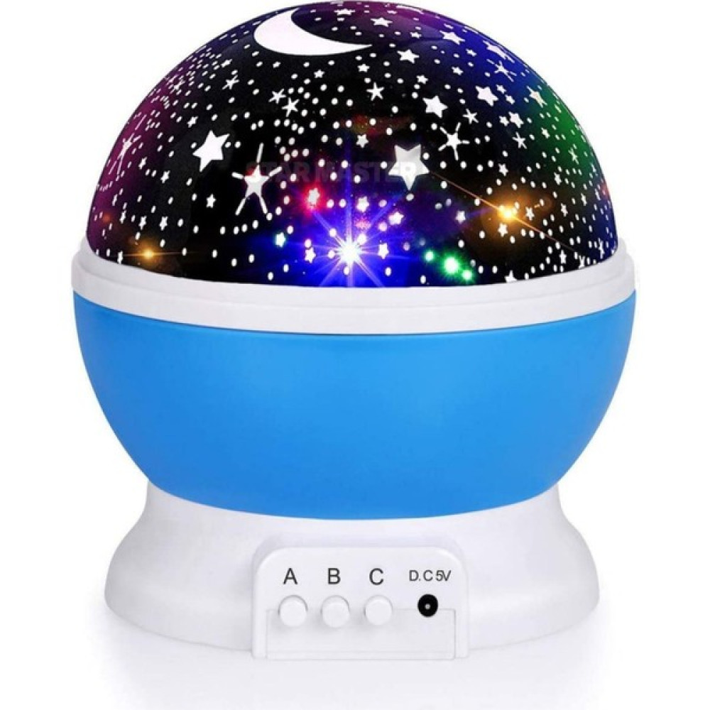 Star Master Gece Lambası Yıldız Yansıtmalı Projeksiyonlu Küre - Usb'li Mavi - Renkli Gece Lambası Fiyatı