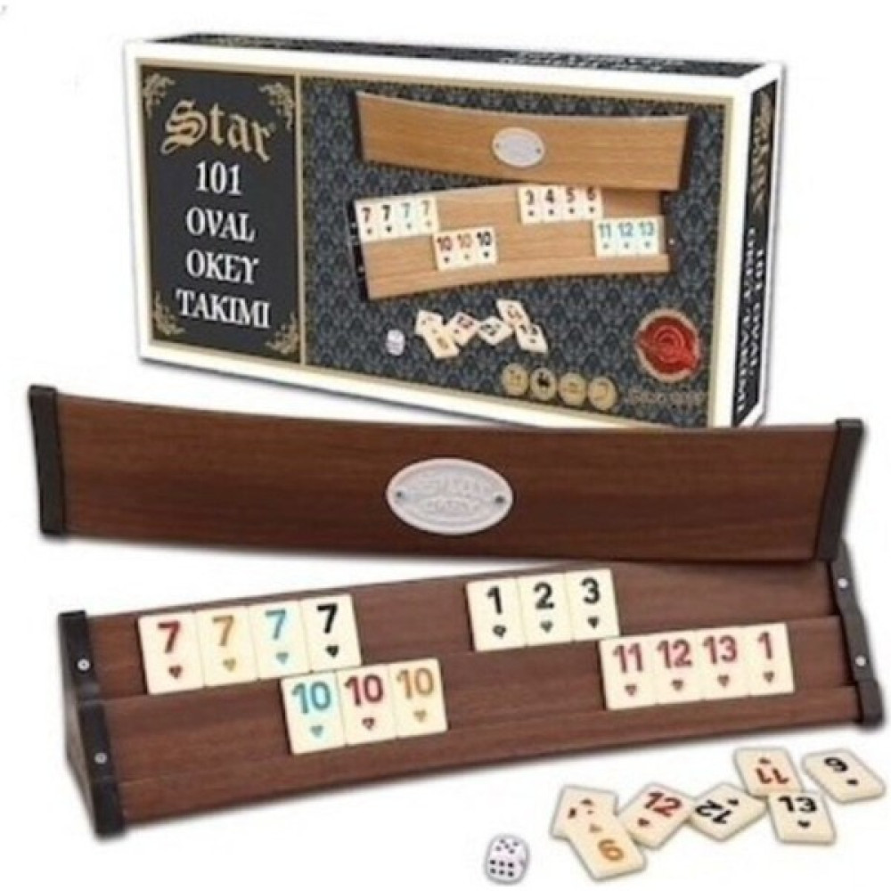 Star Okey 101 Oval Ahşap Okey Takımı Okey Takımları Fiyatı