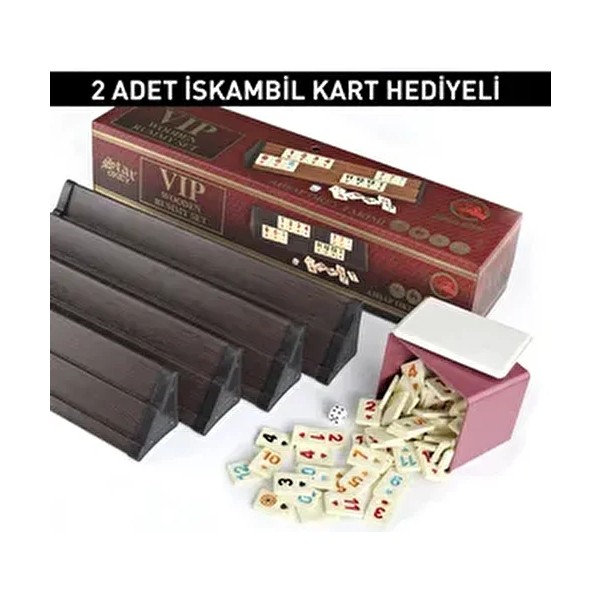 Star Okey Vip Ahşap Okey Takımı Rummy Set Koyu Kahve Okey Takımları Fiyatı