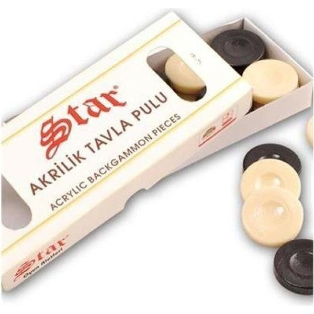 Star Oyun Aletleri Star Oyun Akrilik Tavla Pulu Büyük Boy - Star Tavla Fiyatı