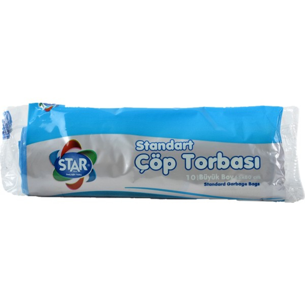 Star Plus Çöp Torbası Büyük Boy 65x80 Cm. - 65 x 80 cm Çöp Poşetleri Fiyatı