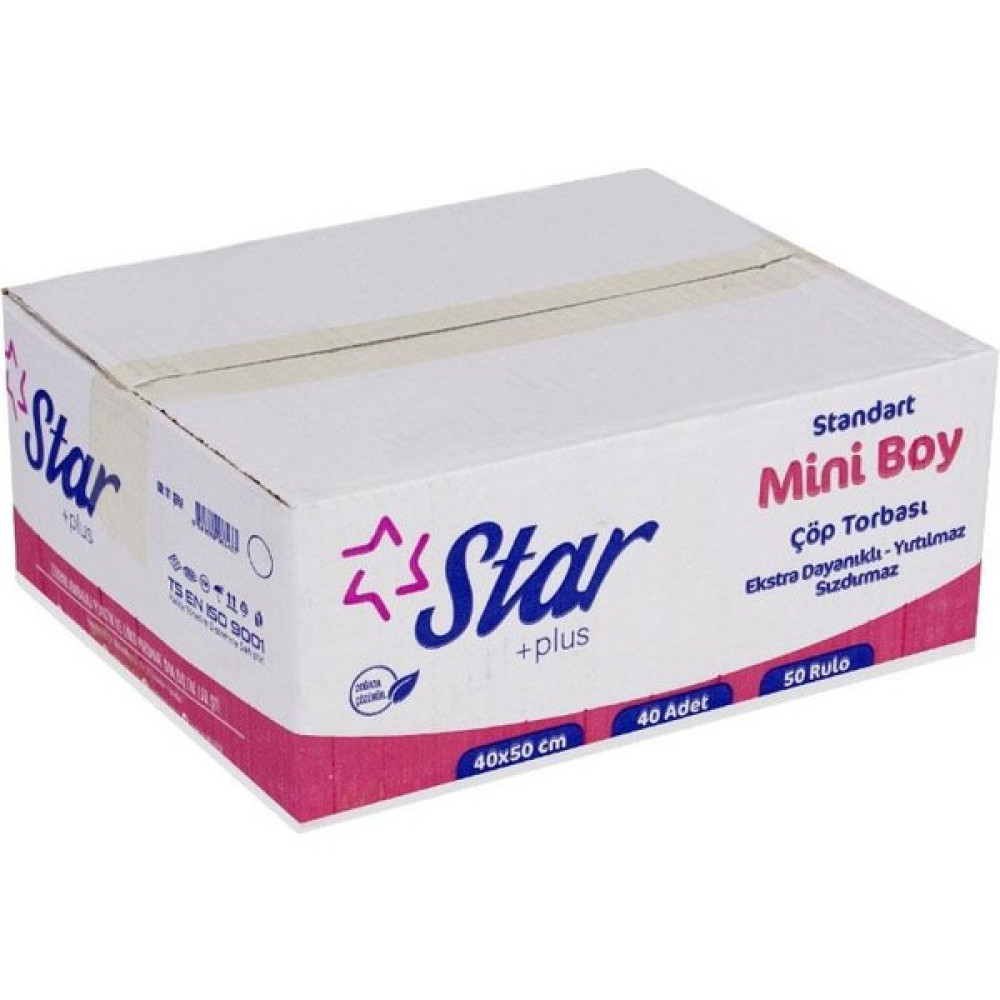 Star Plus Mini Boy 40X50 Çöp Torbası 40'lı Rulo 50 Adet Oto Boyaları Fiyatı