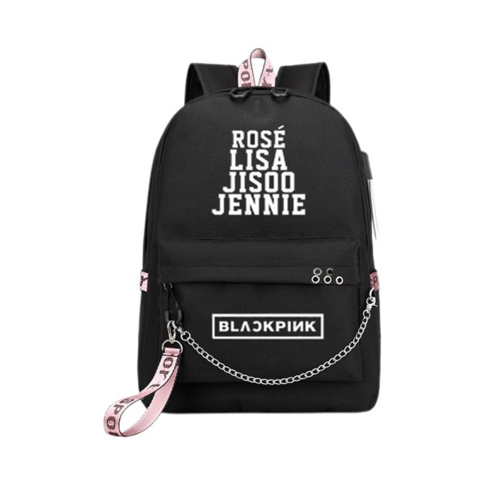Star Shopp Blackpink Temalı Kampüs Kapasiteli Sırt Çantası (Yurt Dışından) - Siyah Okul Çantası Fiyatı