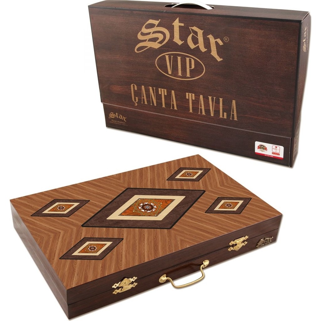 Star Vip Çanta Tavla MDF Kasa ile 36 mm Akrilik Pullar ve Zarlar İçeren Şık Oyun Takımı Tavla Fiyatı