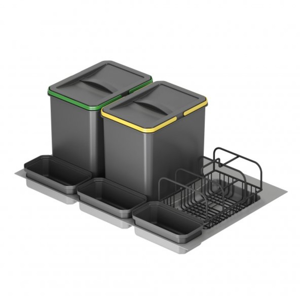 Starax Cop Kovasi Cekmece Ici Tasiyicili Sepetli 12+12+1+1+1Lt Antrasit Çöp Kovaları Fiyatı