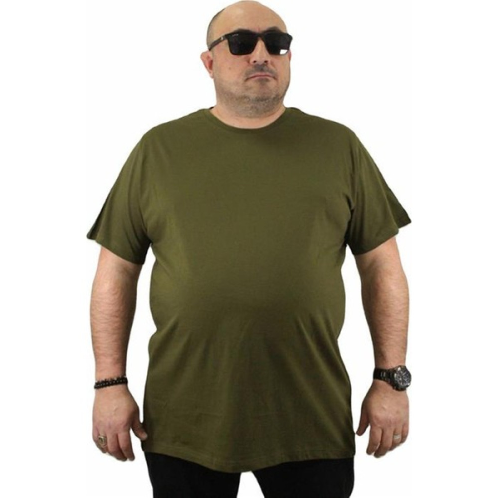 Starbattal Büyük Beden Basic Tişört 11100 Askeri Yeşil Erkek T-shirt Fiyatı