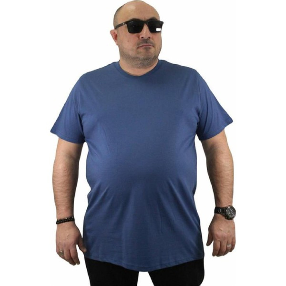 Starbattal Büyük Beden Basic Tişört 11100 Indıgo Erkek T-shirt Fiyatı