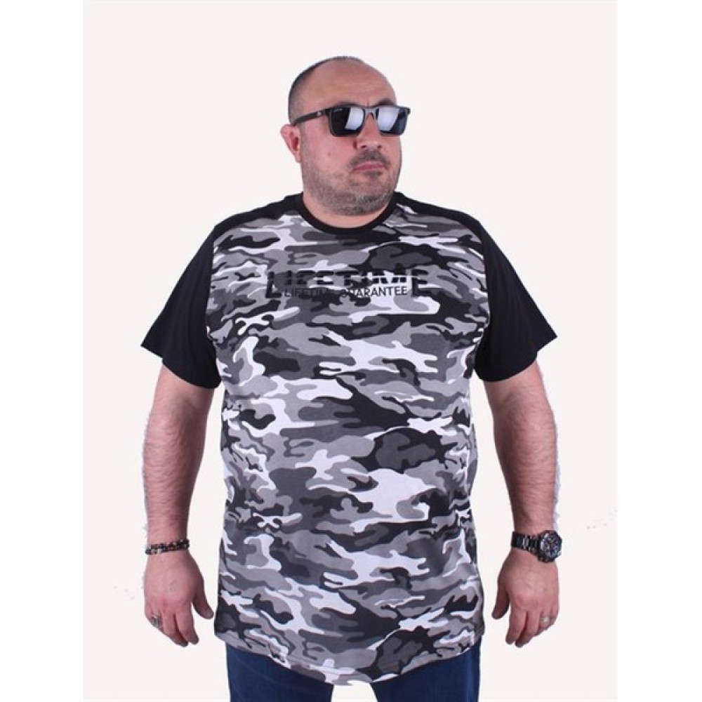 Starbattal Büyük Beden Shoulder Line Camouflage Erkek Tişört 23147 Fume Erkek T-shirt Fiyatı