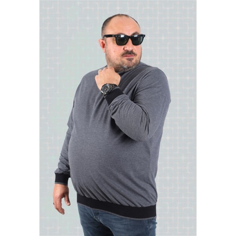 Starbattal Büyük Beden Uzun Kol Tişört 22729 Antrasıt Erkek T-shirt Fiyatı