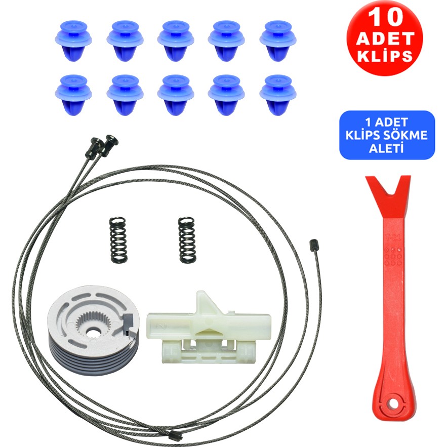 Starklips Set Cam R Fiat Fiorino Peugeot Bipper Citroen Nemo + 10 Klips + Klips Sökme Diğer Fiyatı