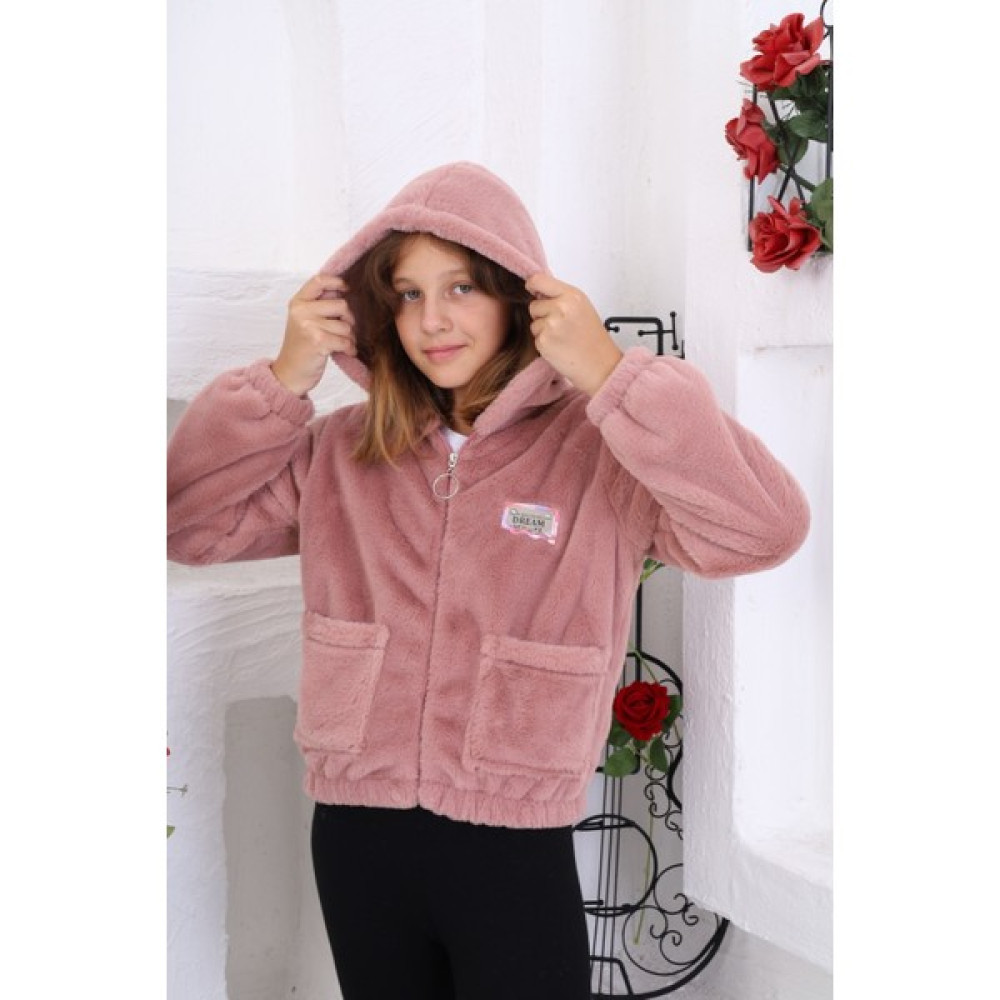 Starlife Pembe Armalı Kapüşonlu Kız Peluş Mont 16777 Kız Çocuk Mont Fiyatı