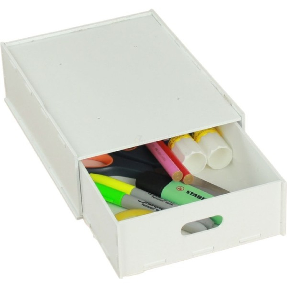 Starlightning Gizli Çekmece Organizer Masa Altı Saklama Kabı Büyük Boy Dikey Demonte Mdf Beyaz Renk Eşya Saklama Kutusu Fiyatı