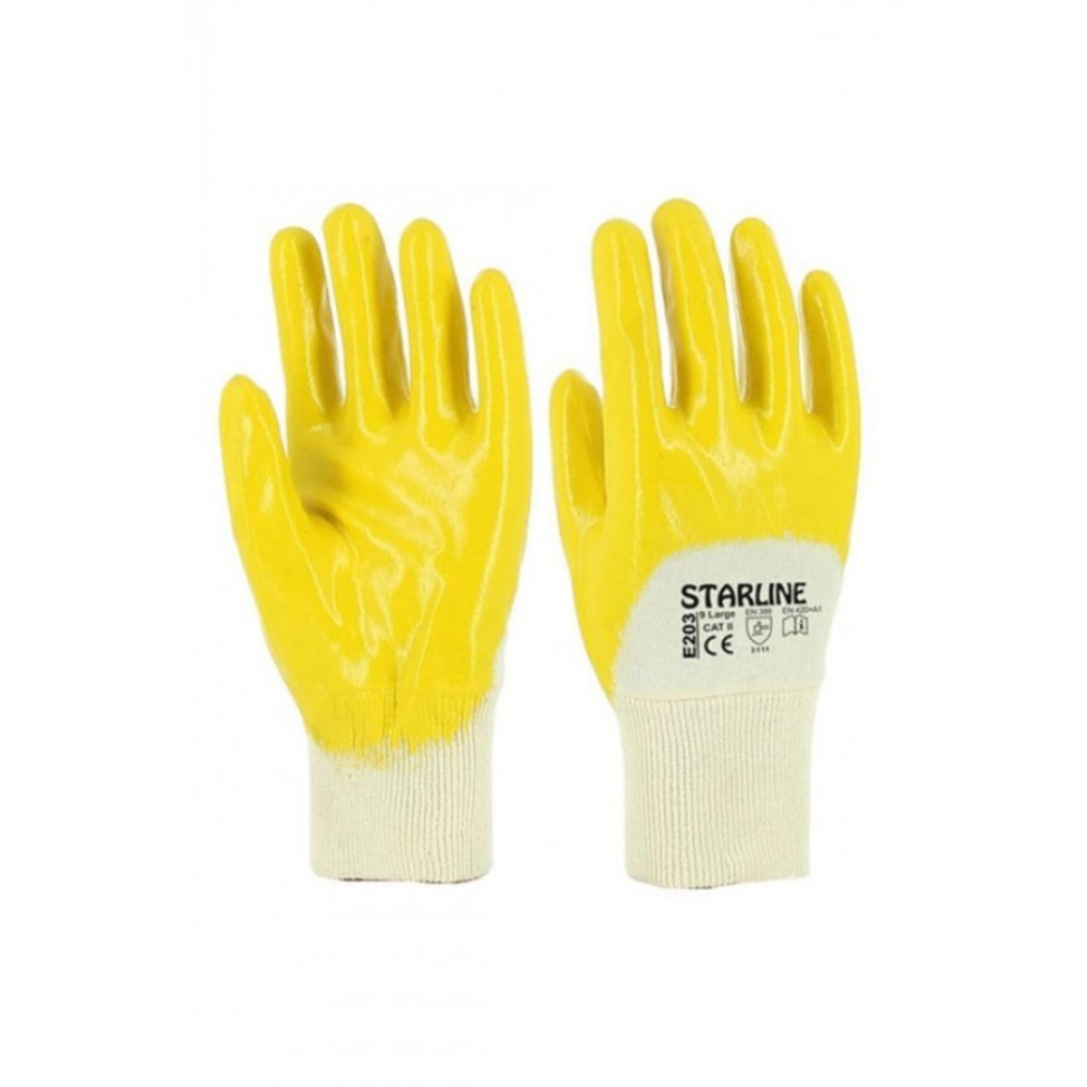 Starline E-203 Nitril Eldiven Sari Xl-10 Beden ( 1 Paket:12 Cift) İş Güvenliği Ürünleri Fiyatı