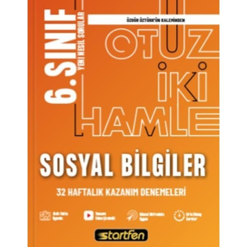 Startfen Yayınları 6. Sınıf Sosyal Bilgiler 32 Hamle Haftalık Kazanım Denemeleri Sosyal Bilgiler Fiyatı