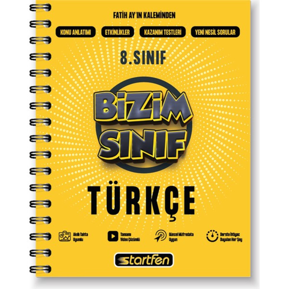 Startfen Yayınları 8. Sınıf Bizim Sınıf Türkçe Defteri Kaynak Kitapları Fiyatı