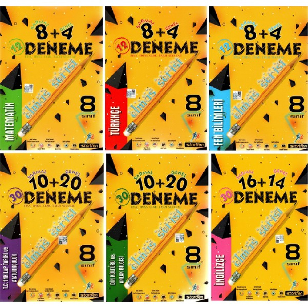 Startfen Yayınları 8. Sınıf Yeni Nesil Deneme Seti 6 Kitap Tüm Dersler Fiyatı