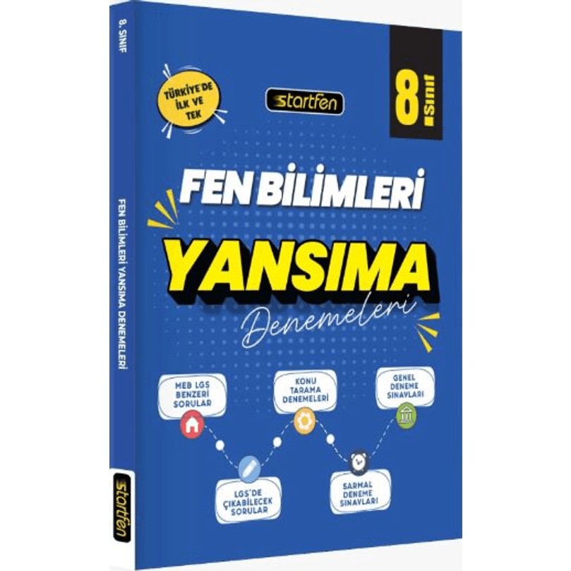 Startfen Yayınları startfen 8. Sınıf Fen Bilimleri Yansıma Denemeleri Meb Lgs Benzeri Sorular İçeren Eğitim Kitabı Tüm Dersler Fiyatı