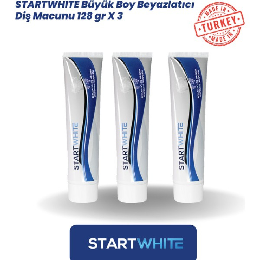Startwhite Büyük Boy Beyazlatıcı Diş Macunu 128 gr x 3 Diş Macunları Fiyatı