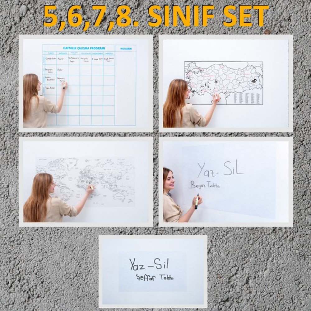 Statik Kağıt 5-6-7-8 Sınıf Yazı Tahtası Eğitim Seti Oto Boyaları Fiyatı