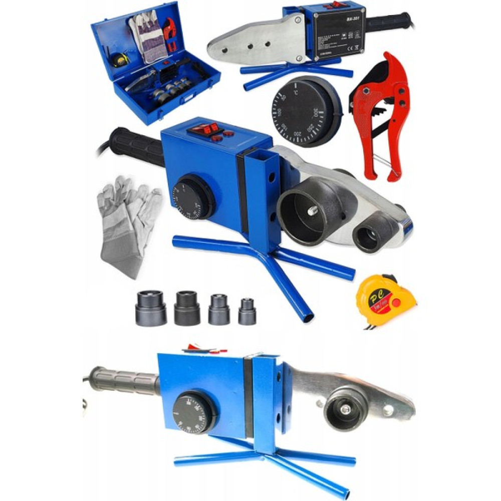 Staxx Power 2000WATT Çift Rezidanslı Hava Soğutmalı Isı Ayarlı Pprc Plastik Boru Kaynak Makinesi + Makas Metre Kaynak Makineleri Fiyatı