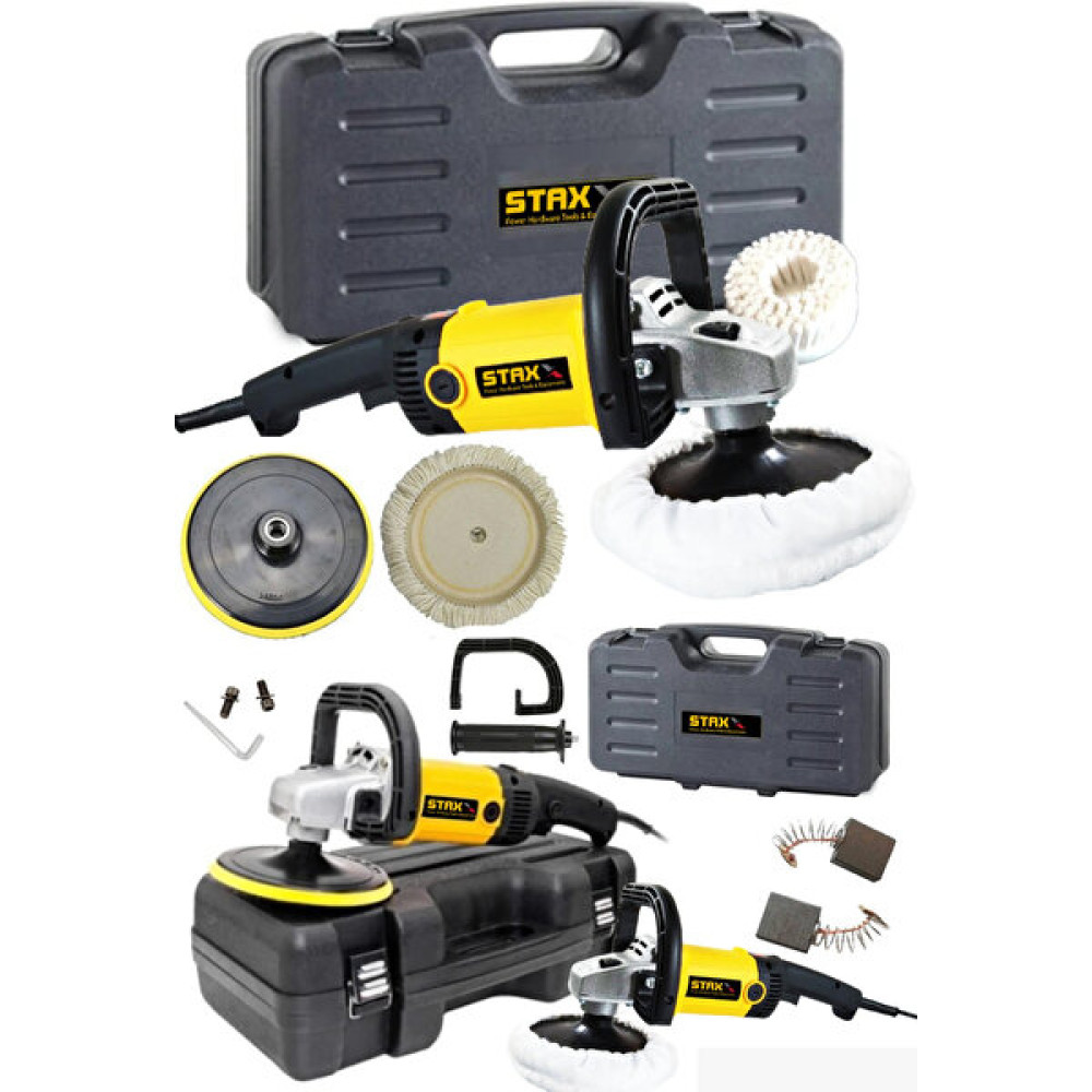 Staxx Power Bakır Sargı 1400W 180MM Devir Ayarlı Pasta Cila Polisaj Zımpara Polisaj Makinası Çantalı Set + Fırça Cila / Polisaj Makinesi Fiyatı
