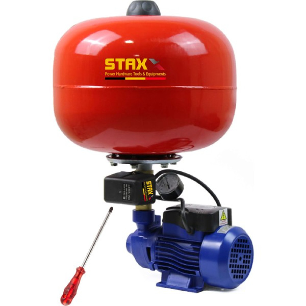Staxx Power Bakır Sargı QPHT60 24LT Tanklı Santrifüj Otomatik Hidrofor 2 Daire Paket Hidrofor Pompa Seti 0.50 Hp Su Motoru Fiyatı