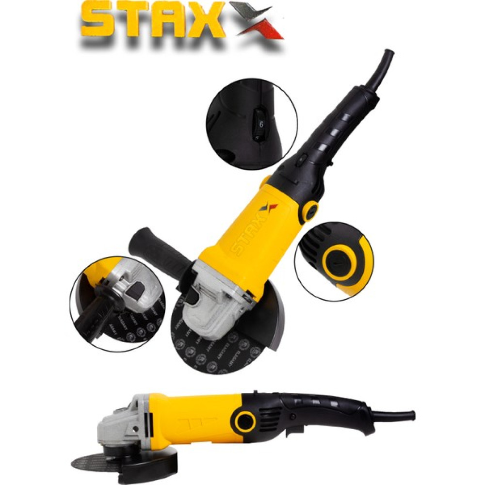 Staxx Power Devir Ayarlı Avuç Içi Spiral Taşlama Makinası Bakır Şanzıman 2200W 115-125 mm 5 Adet Disk Taşlama Makinesi Fiyatı