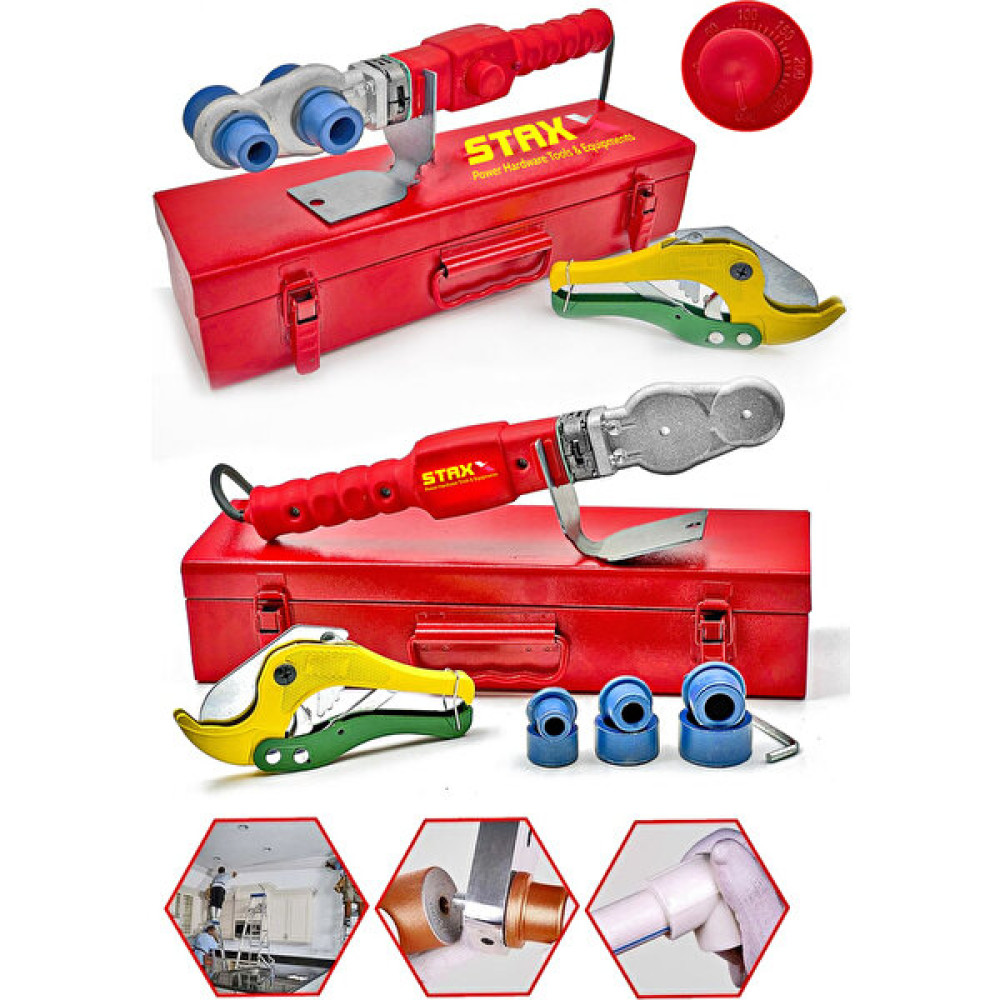 Staxx Power SBK650 Metal Mini Çantalı Pvc Plastik Boru Kaynak Makinesi 650W + Makas Hediyeli 2 Yıl Garantili Kaynak Makineleri Fiyatı