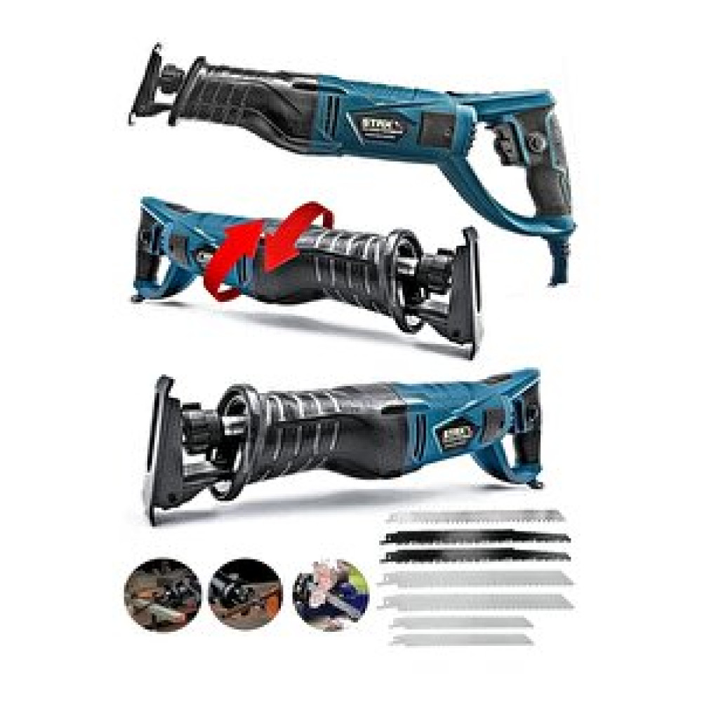 Staxx St1845 900w Devir Ayarlı 180° Döner Başlıklı Tilki Kuyruğu Ahşap Metal Kemik Et Kesme + 5 Bıçak Tilki Kuyruğu Fiyatı