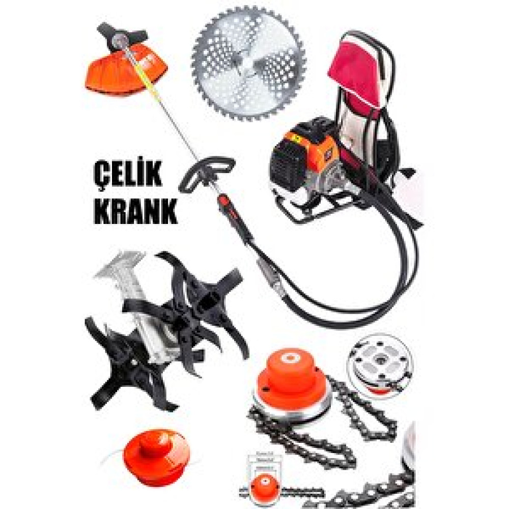 Staxx Turbo Gt-14hpx Benzinli Çim Ot Çayır Biçme Sırt Tırpan Makinesi + Çapalama Ve Canavar Başlık Bahçıvanlık Aletleri Fiyatı
