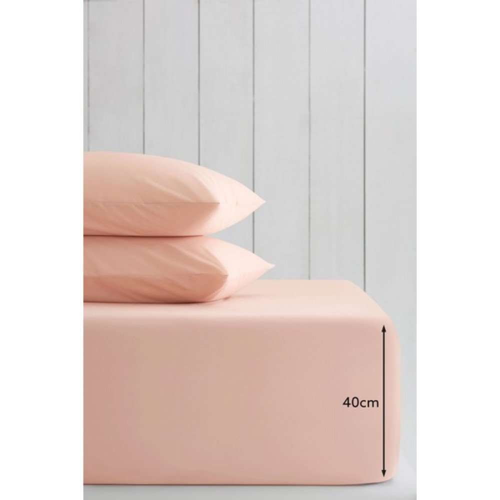 Stay Home %100 Pamuklu Çift Kişilik Lastikli Çarşaf 160X200 + 2 Yastık Kılıfı - 160 x 200 cm - Şeker Pembe Çarşaf Fiyatı
