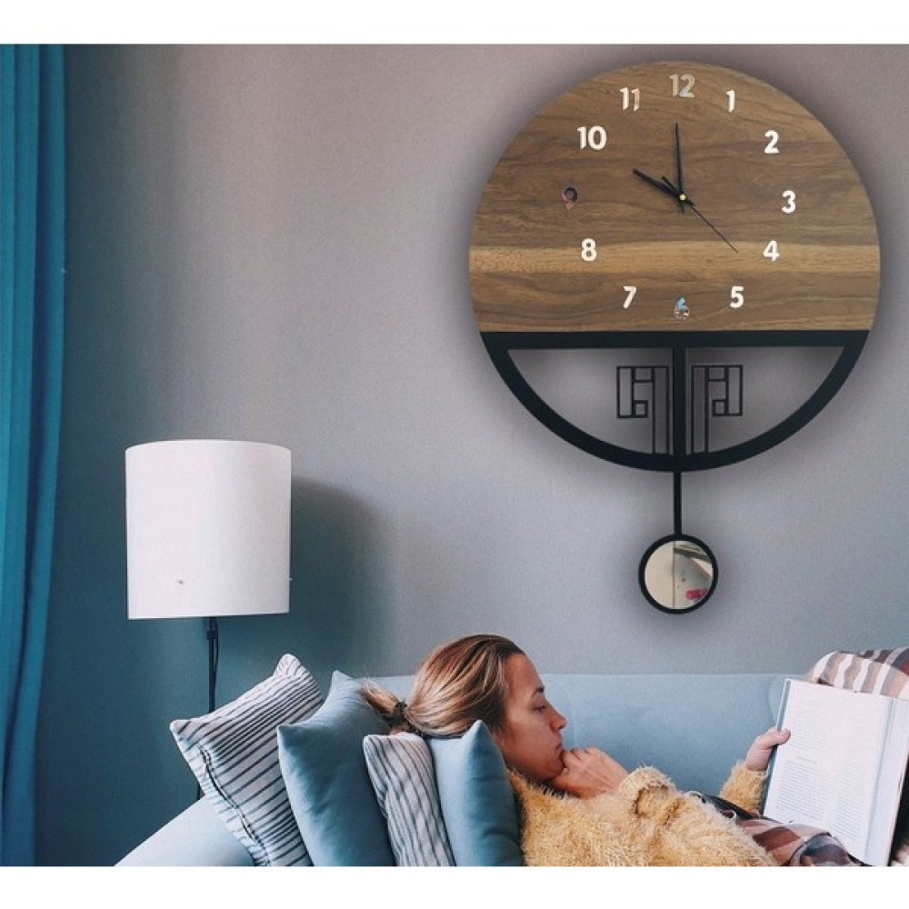 STE Desing Dmr Ahşap Duvar Saati, Ahşap Duvar Saati, Duvar Saati, Sessiz Duvar Saati, Wooden Wall Clock Dekoratif Saat Fiyatı