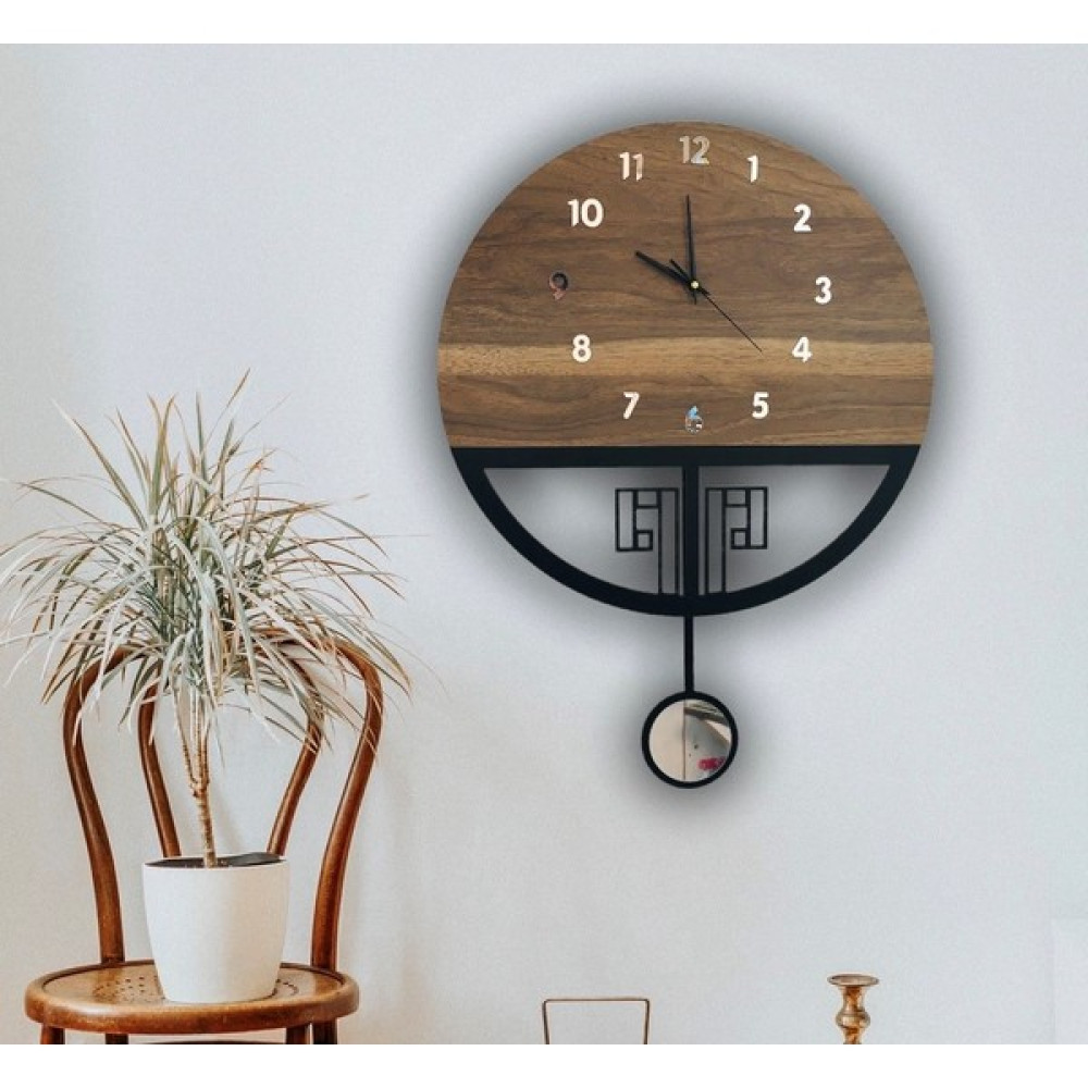 STE Desing Sarkaçlı Ahşap Duvar Saati,sarkaçlı Saat, Duvar Saati, Wooden Wall Clock (Tiktak Sesli) - 40 cm Dekoratif Saat Fiyatı