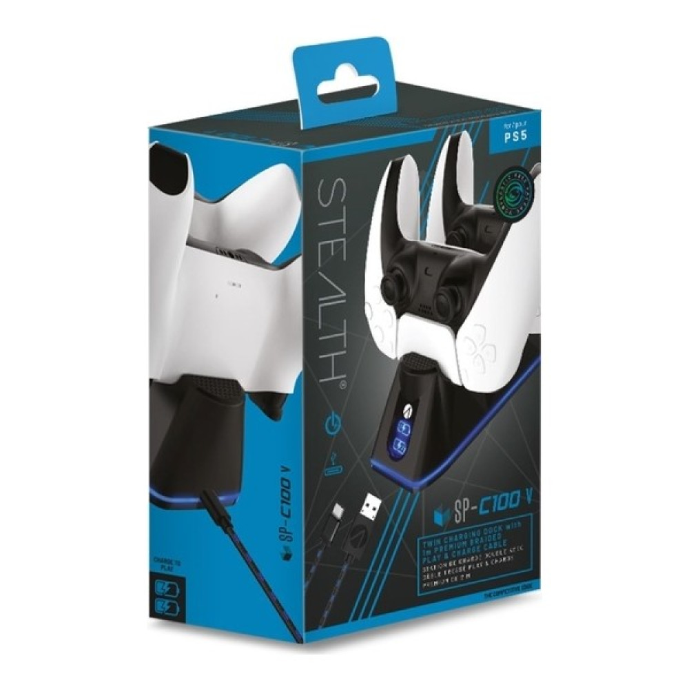 Stealth SP-C100V Black Twin USB Şarj Istasyonu + Şarj Kablosu Ps5 PlayStation 5 PS5 Oyunları Fiyatı