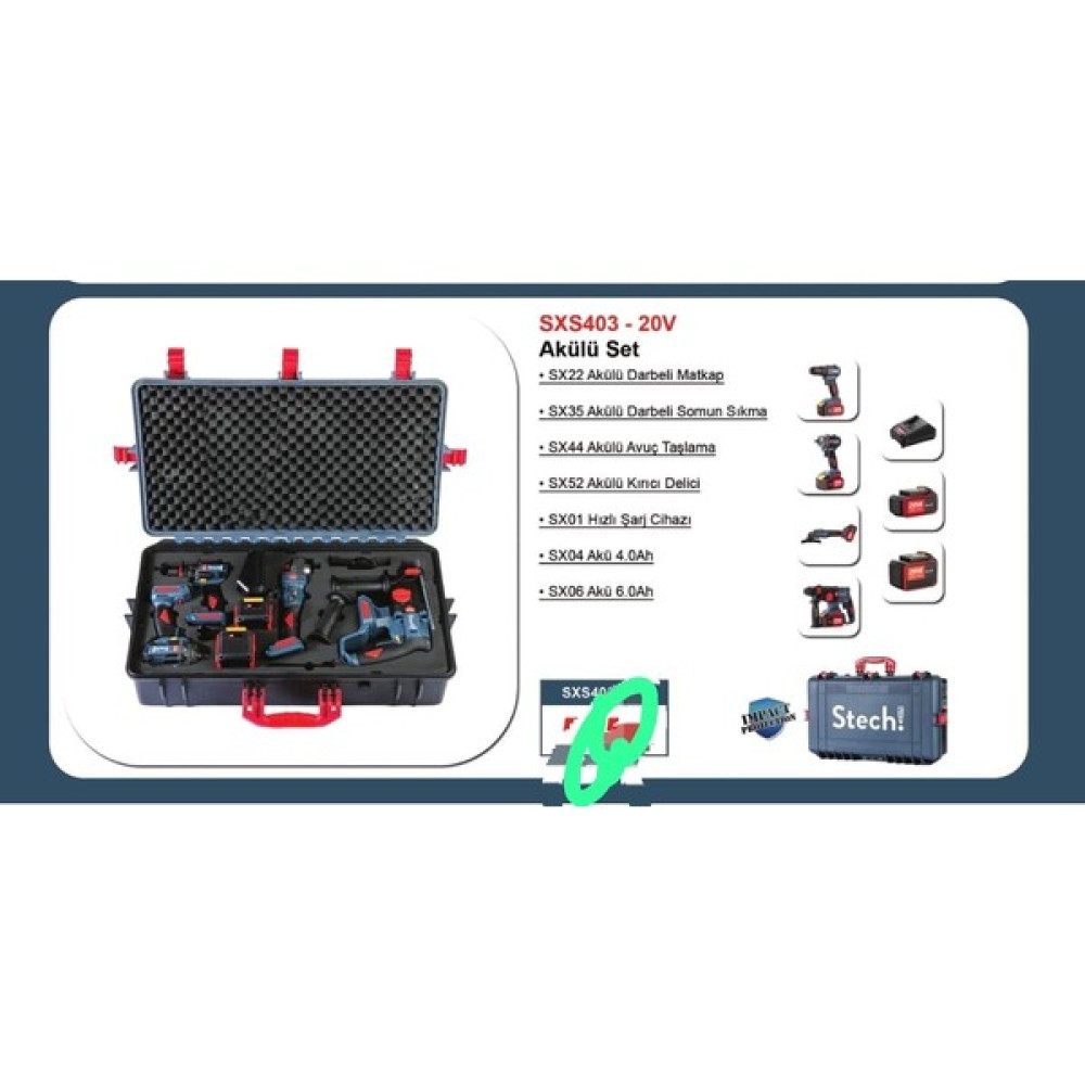 Stechend 20 V Akülü Set SXS403-20(7 Parça) Oto Boyaları Fiyatı