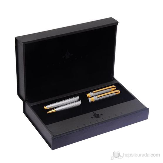 Steelpen 269 Krom-Altın Dolma-Tükenmez Kalem Seti Kalem Seti Fiyatı