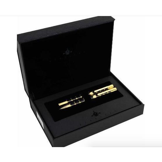 Steelpen 800-43 Serra Lacivert-Sarı Altın Dolma-Tükenmez Kalem Seti Kalem Seti Fiyatı