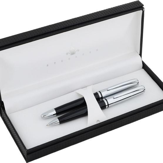 Steelpen Siyah Lake 2351 Krom Dolma Kalem ve Tükenmez