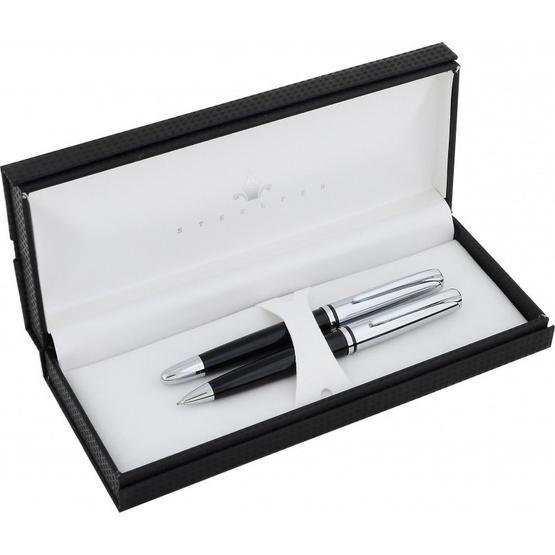Steelpen Siyah Lake 2351 Krom Dolma Kalem ve Tükenmez