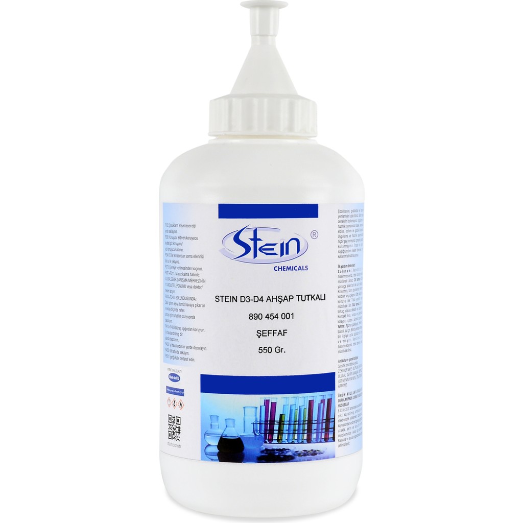 Stein D3 - D4 Şeffaf Süper Güçlü Ahşap ve Iskelet Tutkalı 550GR. Nalburiye & Hırdavat Fiyatı