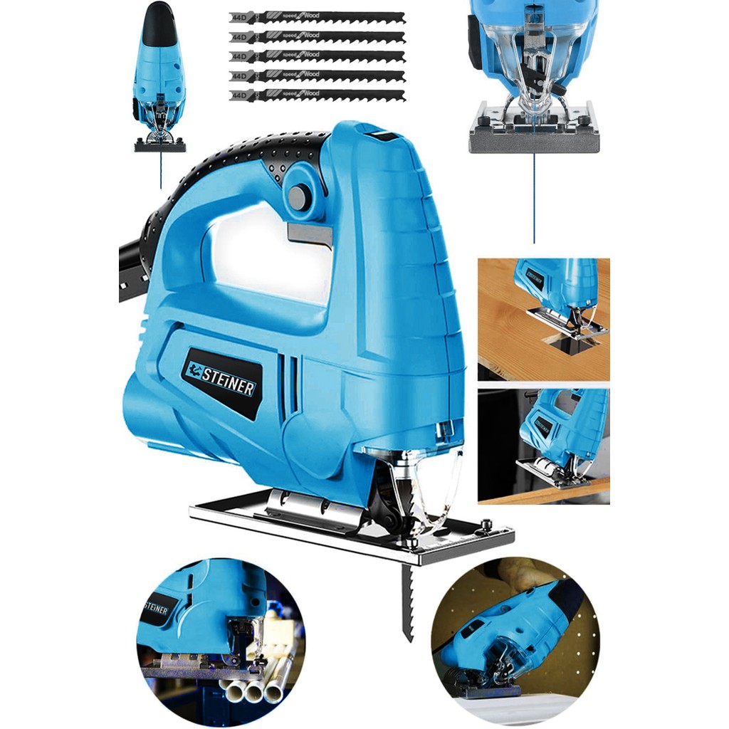 Steiner Alman 4000 W Sjs Metal Şanzuman 6 Kademe Devirli Bakır Sargili Dekupaj Testere Makinesi 5 Uç Dekupaj Testere Fiyatı