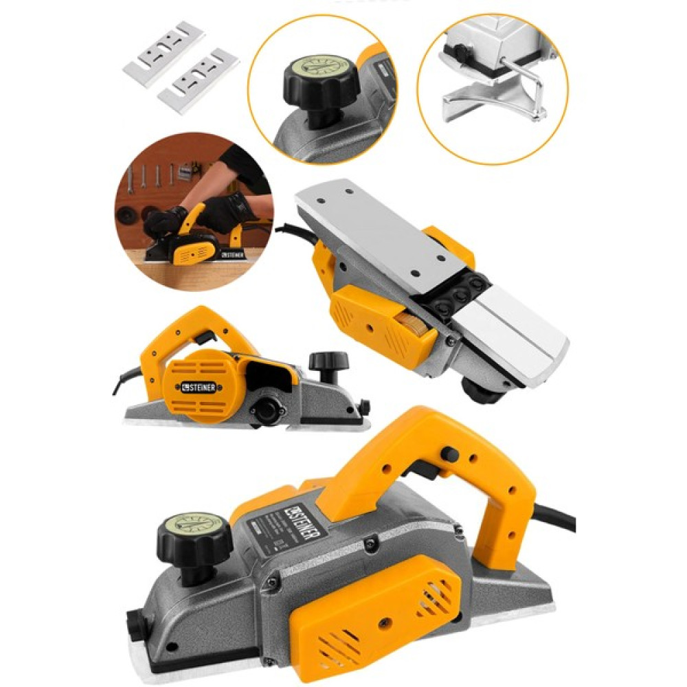 Steiner Alman 4200 W Bakır Sargı Metal Şanzıman Motor Korumalı Çift Bıçaklı Planya Rende Makinesi + 2 Bıçak Oto Boyaları Fiyatı