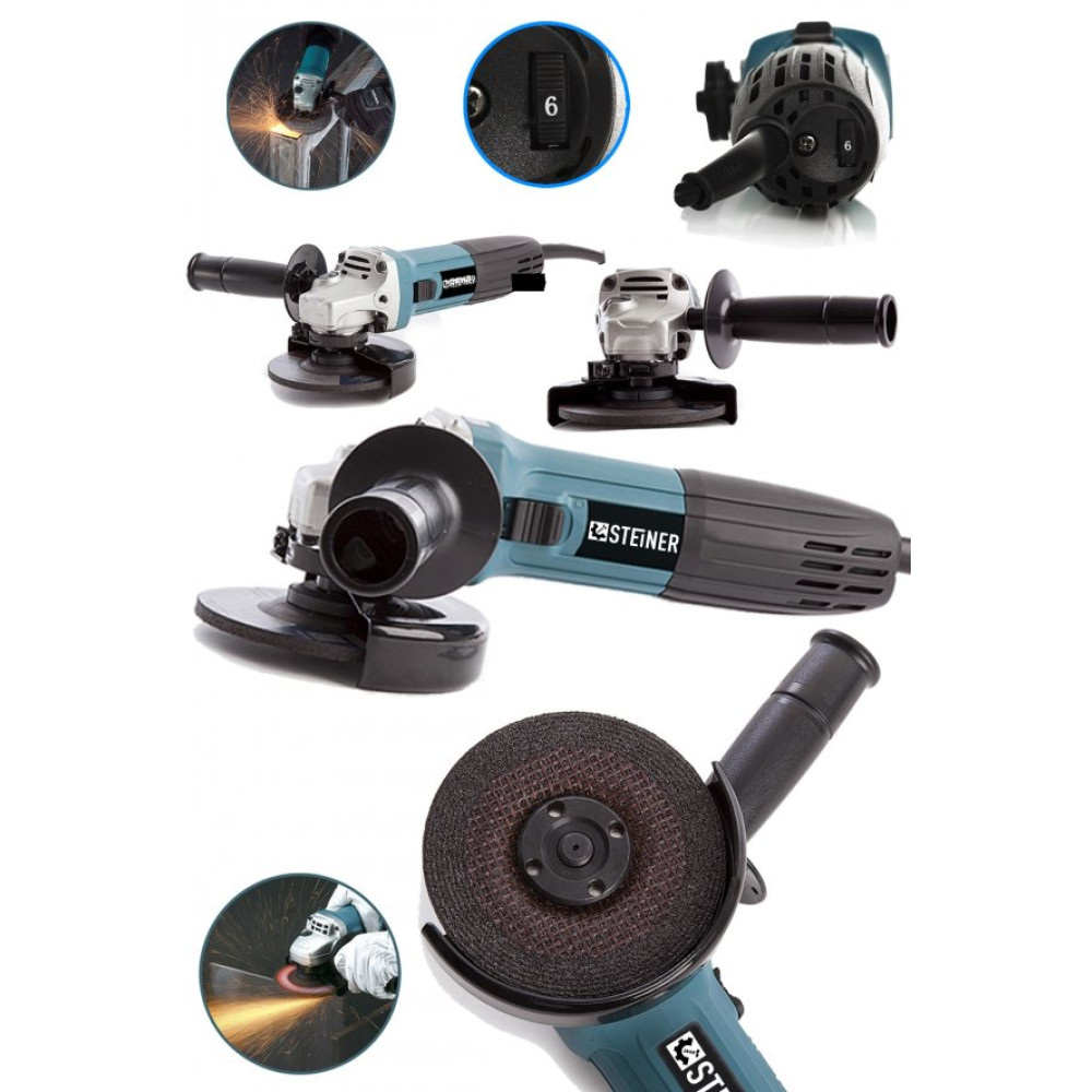 Steıner Germany Technology 2400 W 125Mm Professional 6 Kademe Devir Ayarli Avuc Ici Taslama Makinesi Taşlama Makinesi Fiyatı