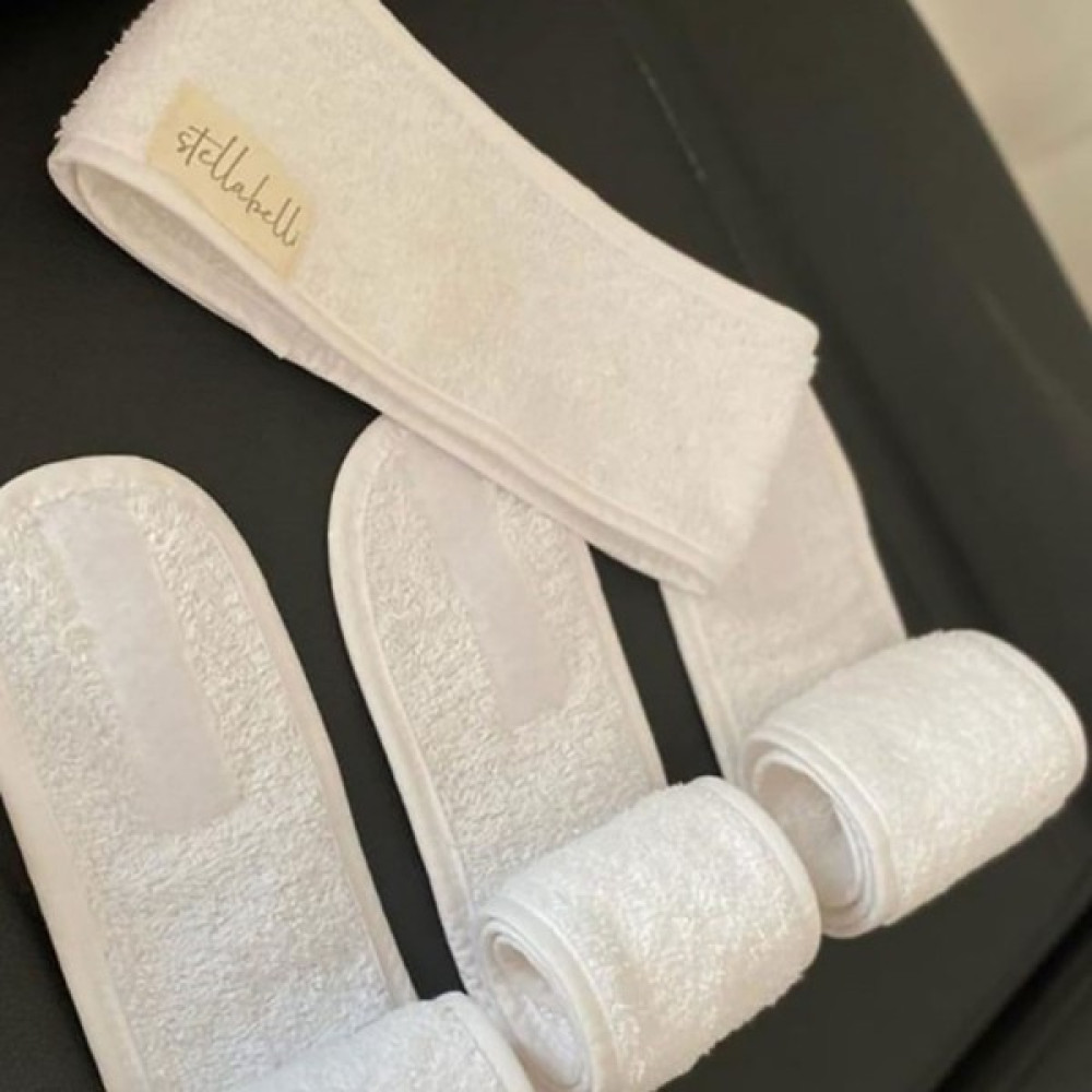 Stella Belli %100 Pamuk Cırt Bantlı, Biyeli, Havlu Kafa - Saç ve Makyaj Bandı | 3 lü Set | Beyaz Toka, Taç & Saç Bandı Fiyatı